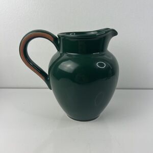 Vintage Dansk Green Pitcher Stoneware Made In Portugal